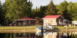 Cabins viewed from water Cabins viewed from water